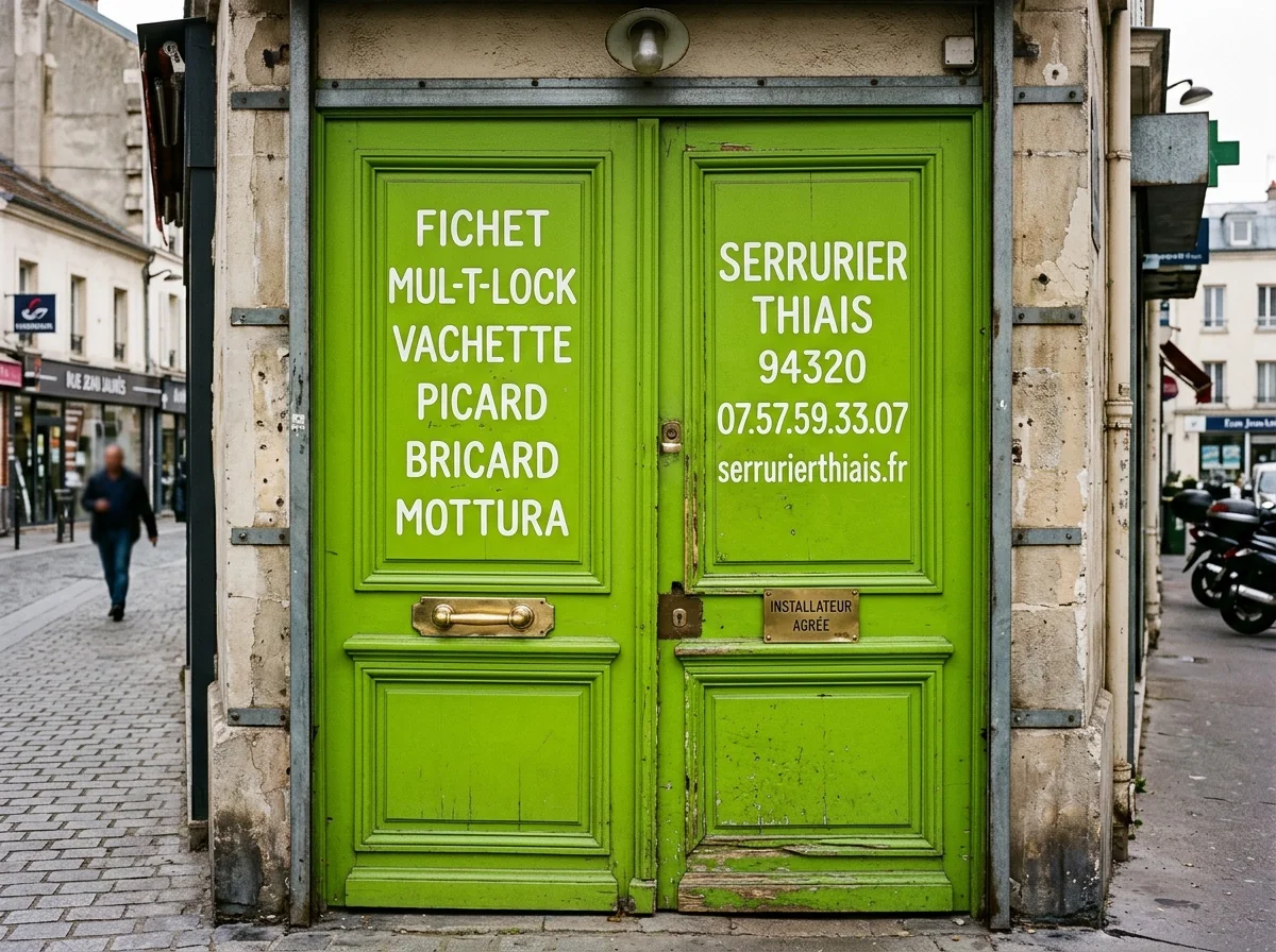 Installateur agréé · double-porte avec plaque des marques posées